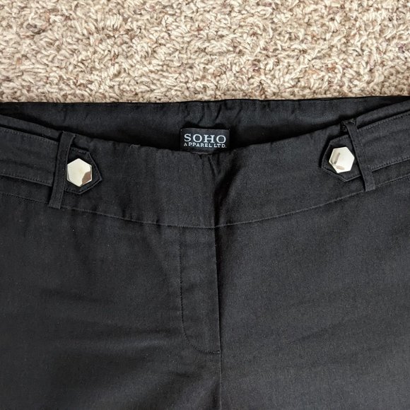 Soho Apparel Mid Rise Straight Leg Pull on Pant Stretch - Picture 2 of 5